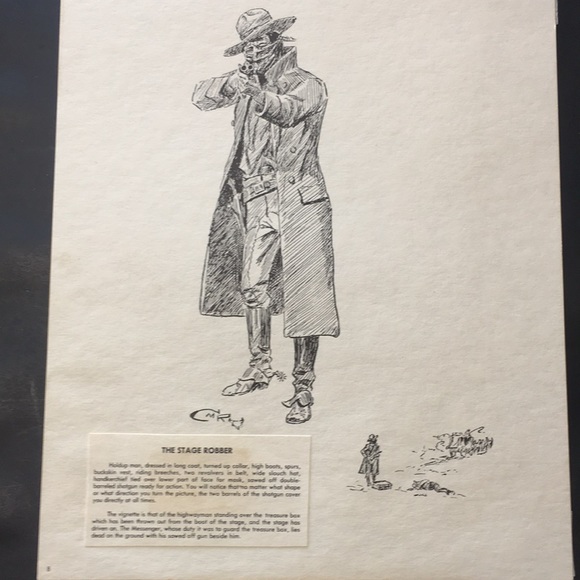 C.M. Russell Reproductions of Original Sketches - Picture 4 of 5